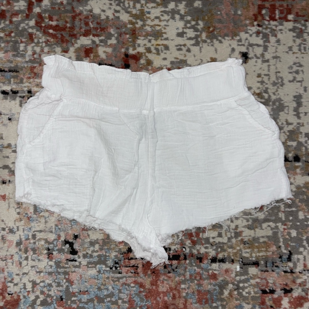White Beach Cover Up Shorts